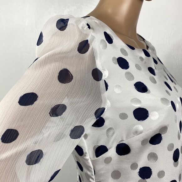 Karl Lagerfeld Polka Dot Print ¾ Sleeve Sheath Dress - Picture 4 of 11